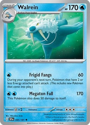 Walrein 045/191 SV08: Surging Sparks Reverse Holofoil Pokémon TCG