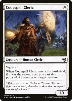 Codespell Cleric KHM 7 NM Magic: The Gathering