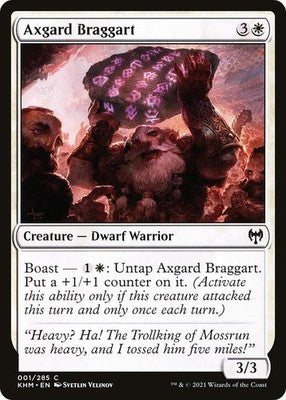 Axgard Braggart KHM 1 NM Magic: The Gathering