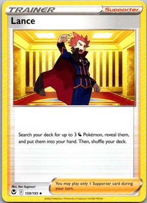 Lance 159/195 Uncommon Silver Tempest Pokemon Near Mint