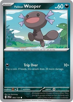 Paldean Wooper 093/159 SV09: Journey Together Reverse Holofoil Pokémon TCG