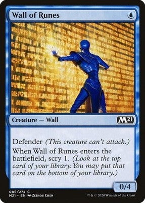 Wall of Runes M21 85 NM Magic: The Gathering