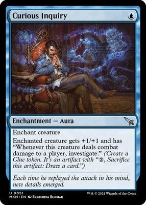 Curious Inquiry MKM 51 NM Magic: The Gathering