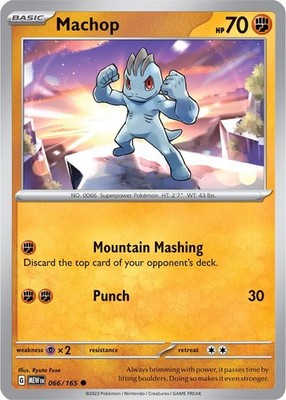 Machop 066/165 SV: Scarlet & Violet 151 Reverse Holofoil Pokémon TCG