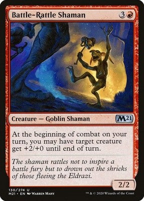 Battle-Rattle Shaman M21 130 NM Magic: The Gathering
