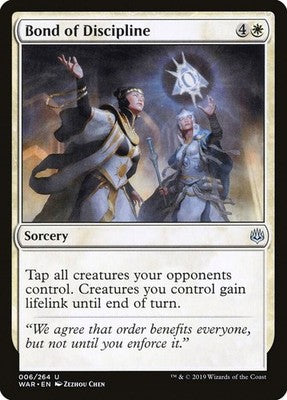 Bond of Discipline WAR 6 NM Magic: The Gathering