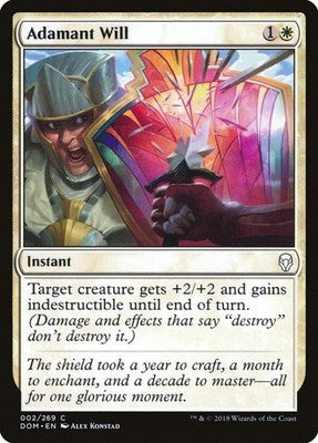 Adamant Will DOM 2 NM Magic: The Gathering