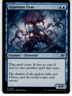 Gigastorm Titan Edge of Eternities 57 U Foil Magic: The Gathering Near Mint