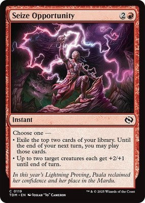 Seize Opportunity TDM 119 NM Magic: The Gathering