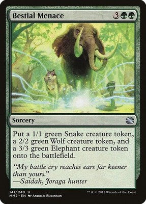 Bestial Menace MM2 141 NM Magic: The Gathering