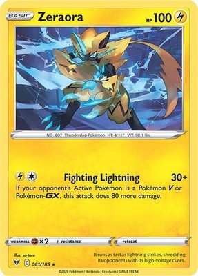 Zeraora 061/185 SWSH04: Vivid Voltage Reverse Holofoil Pokémon TCG