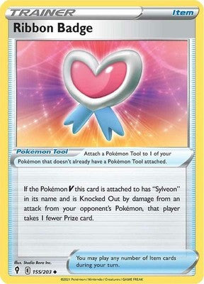 Ribbon Badge 155/203 SWSH07: Evolving Skies Reverse Holofoil Pokémon TCG