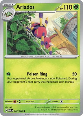 Ariados 002/088 ME03: Perfect Order Reverse Holofoil Pokémon TCG