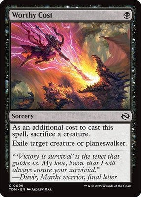 Worthy Cost TDM 99 NM Magic: The Gathering
