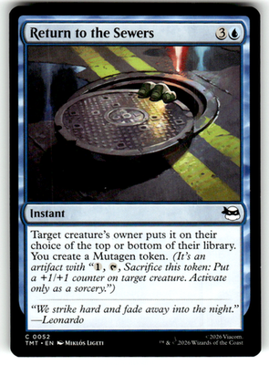 Return to the Sewers Teenage Mutant Ninja Turtles 52 C Magic: The Gathering