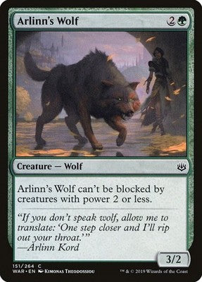 Arlinn's Wolf WAR 151 NM Magic: The Gathering