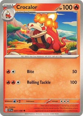Crocalor 037/198 SV01: Scarlet & Violet Base Set Reverse Holofoil Pokémon TCG
