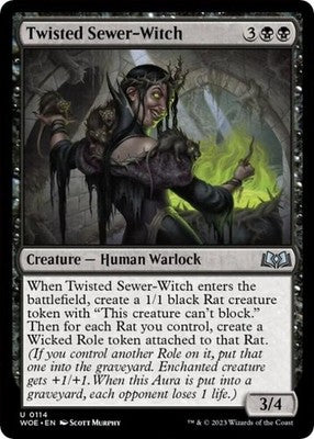 Twisted Sewer-Witch WOE 114 NM Magic: The Gathering