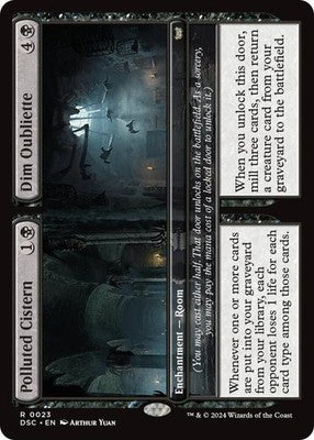 Polluted Cistern // Dim Oubliette DSC 23 NM Magic: The Gathering