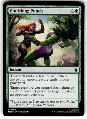 Punishing Punch Marvel Super Heroes 180 U Magic: The Gathering Near Mint