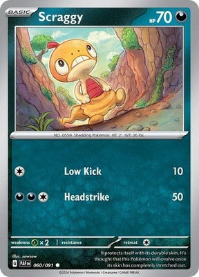 Scraggy 060/091 SV: Paldean Fates Pokémon TCG