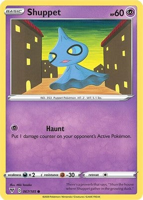 Shuppet 067/185 SWSH04: Vivid Voltage Pokémon TCG