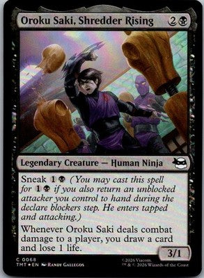 Oroku Saki, Shredder Rising 0068 Teenage Mutant Ninja Turtles Magic Foil NM