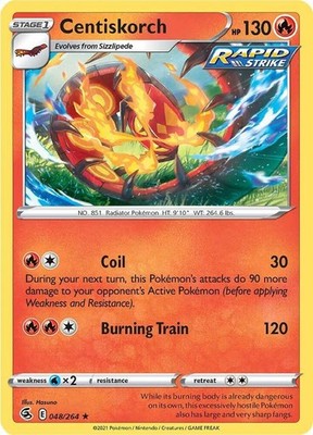 Centiskorch (48) 048/264 SWSH08: Fusion Strike Pokémon TCG
