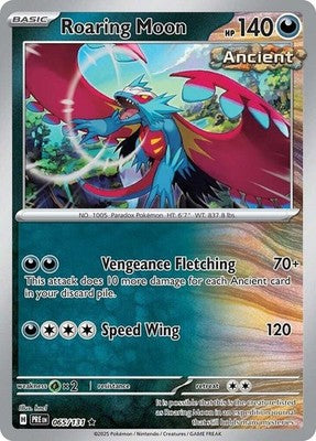 Roaring Moon 065/131 SV: Prismatic Evolutions Reverse Holofoil Pokémon TCG