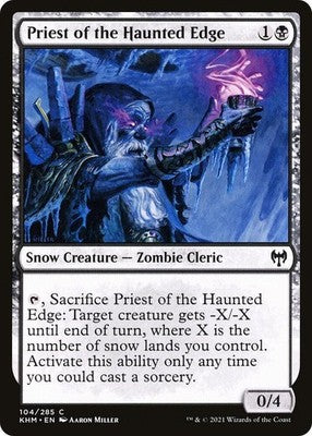 Priest of the Haunted Edge KHM 104 LP Magic: The Gathering