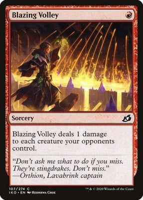 Blazing Volley IKO 107 NM Magic: The Gathering