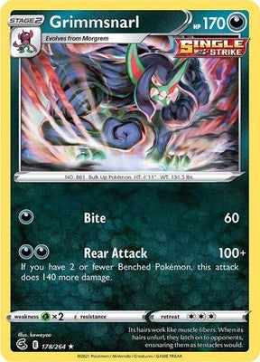 Grimmsnarl 178/264 SWSH08: Fusion Strike Holofoil Pokémon TCG