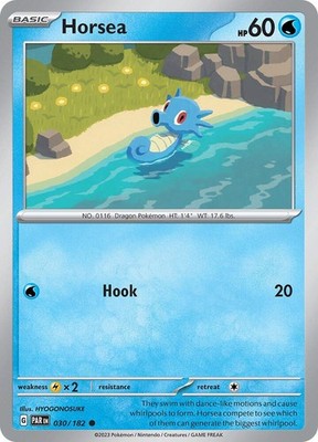 Horsea 030/182 SV04: Paradox Rift Reverse Holofoil Pokémon TCG