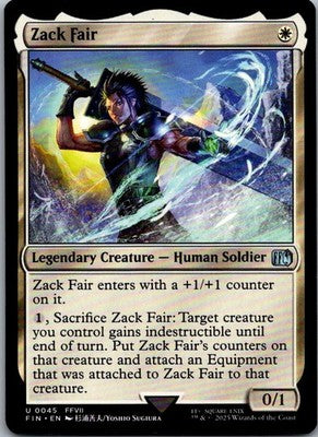Zack Fair 45 Uncommon FINAL FANTASY Magic: The Gathering Near Mint