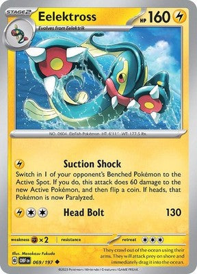 Eelektross 069/197 SV03: Obsidian Flames Pokémon TCG