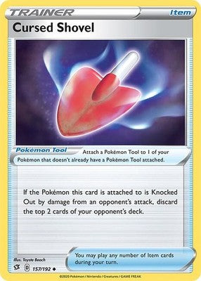 Cursed Shovel 157/192 SWSH02: Rebel Clash Reverse Holofoil Pokémon TCG