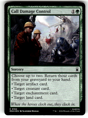 Call Damage Control Marvel Super Heroes 162 C Foil Magic: The Gathering