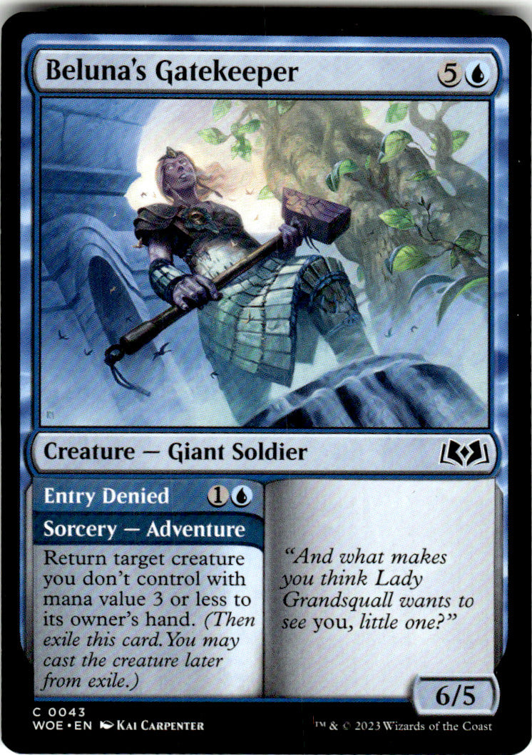 Beluna's Gatekeeper Wilds of Eldraine 43 C Magic: The Gathering Near Mint