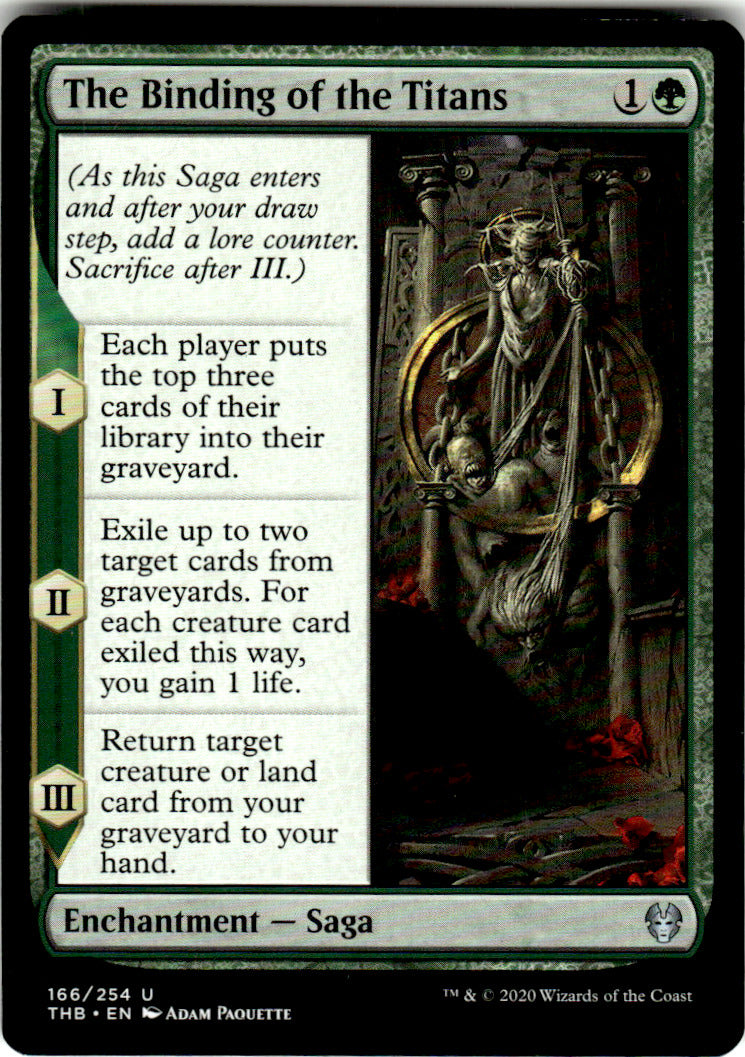 The Binding of the Titans Theros Beyond Death 166 U Magic: The Gathering