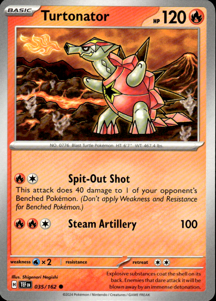 Turtonator Temporal Forces 035/162 Common Pokémon — English Near Mint