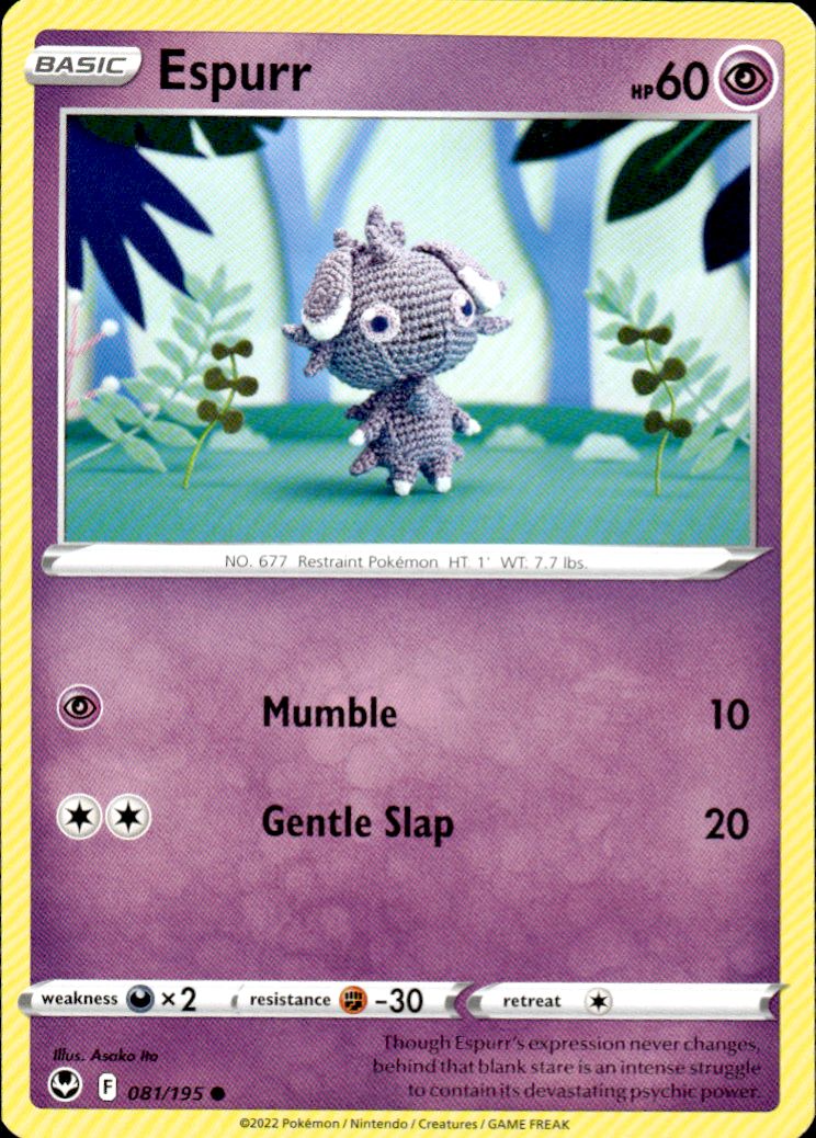 Espurr Silver Tempest 081/195 Common Pokémon — English Near Mint