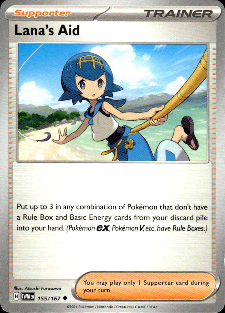Lana's Aid Twilight Masquerade 155/167 Uncommon Pokémon — English Near Mint