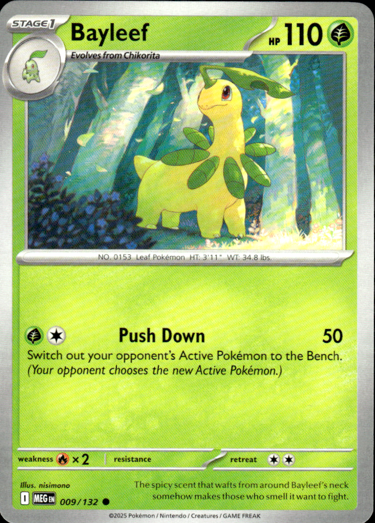 Bayleef Mega Evolution 009/132 Common Pokémon — English Near Mint
