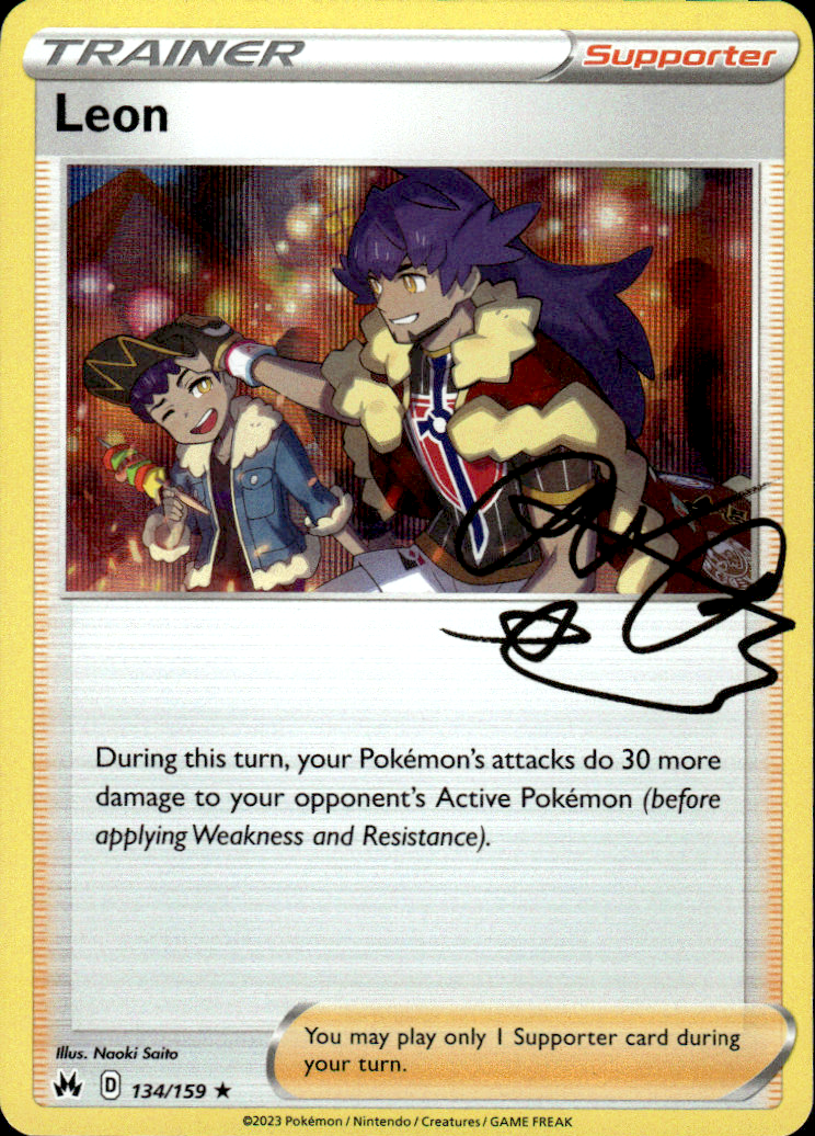 Leon Crown Zenith 134/159 Holo Rare Holo Pokémon — English Near Mint