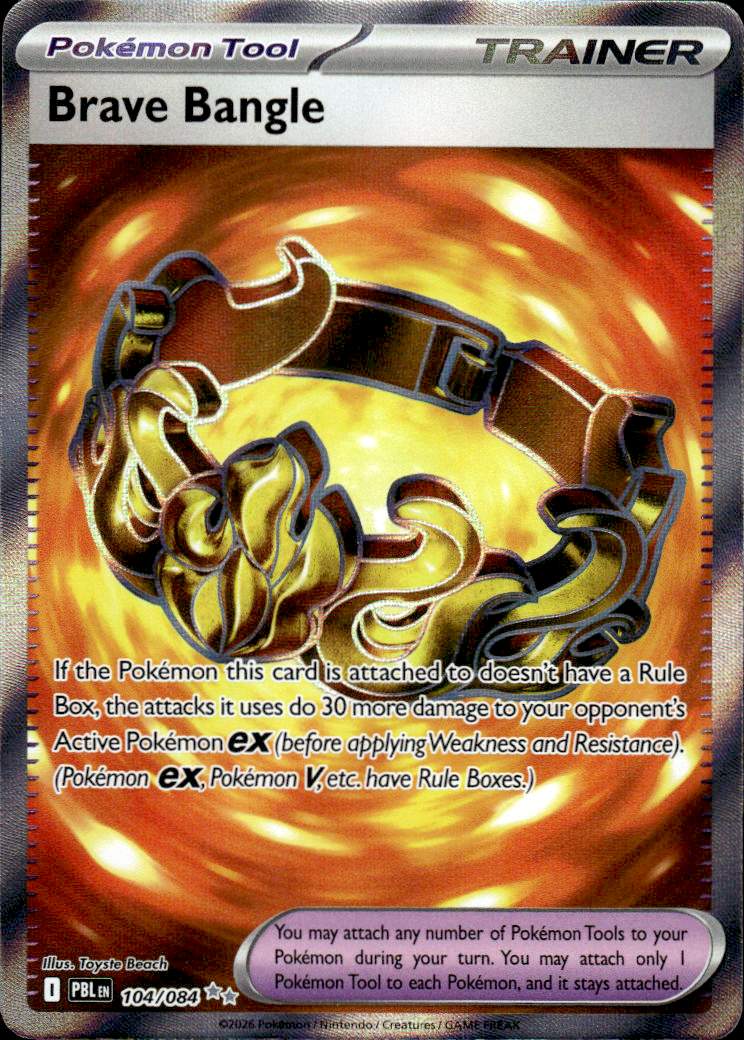 Brave Bangle Pitch Black 104/84 Ultra Rare Holo Pokémon — English Near Mint