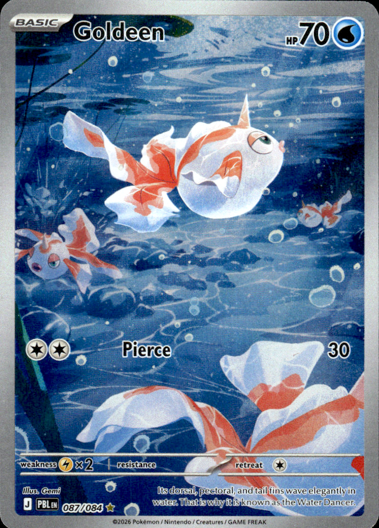 Goldeen Pitch Black 87/84 Illustration Rare Holo Pokémon — English Near Mint
