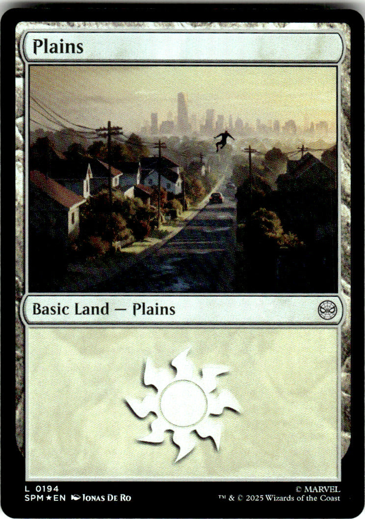 Plains Marvel's Spider-Man 194 L Foil Magic: The Gathering Near Mint