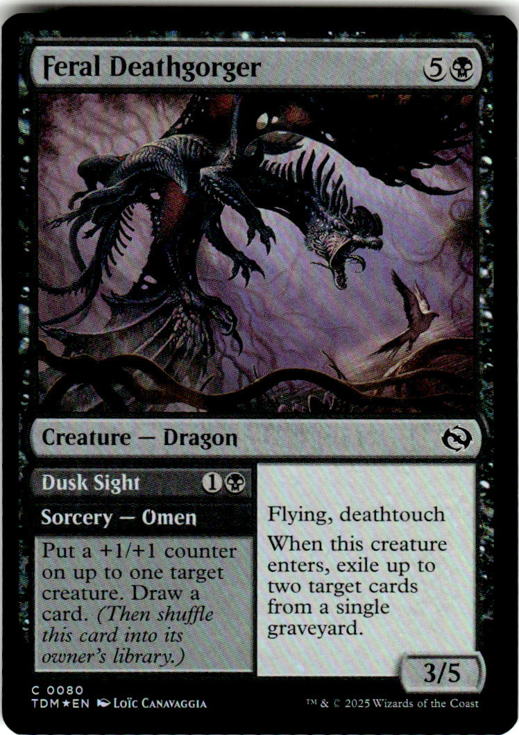 Feral Deathgorger Tarkir: Dragonstorm 80 C Foil Magic: The Gathering Near Mint