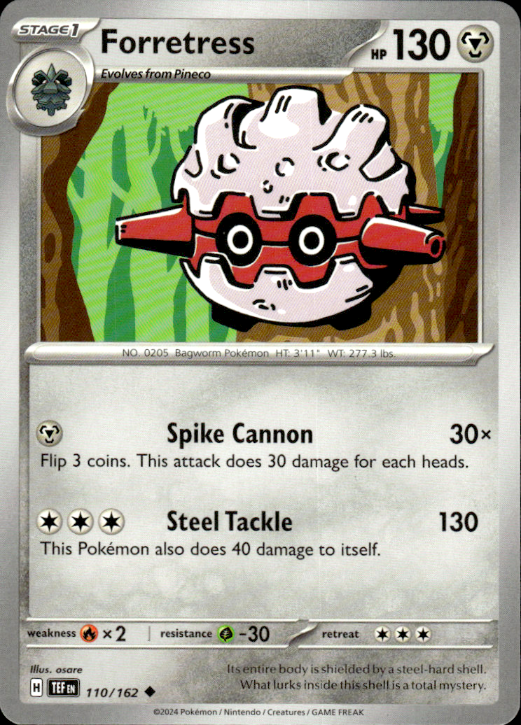 Forretress Temporal Forces 110/162 Uncommon Pokémon — English Near Mint