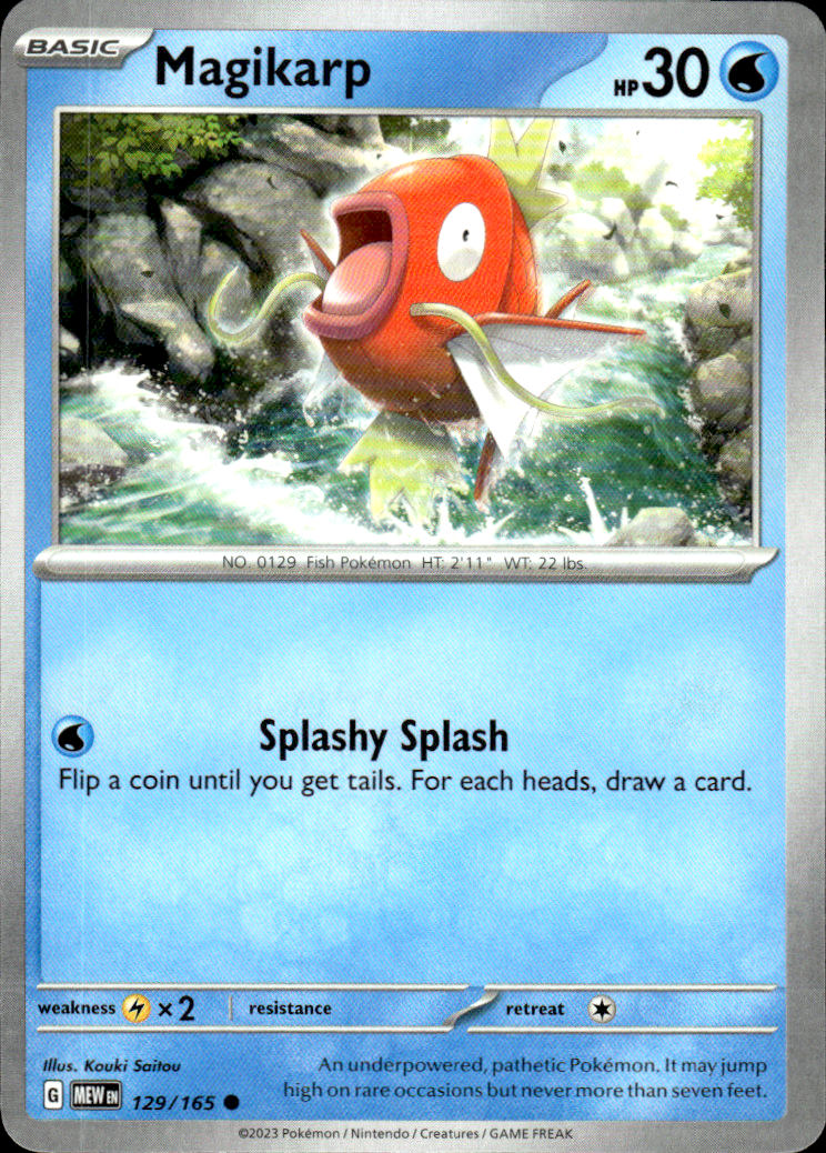 Magikarp Scarlet & Violet 151 129/165 Common Pokémon — English Near Mint